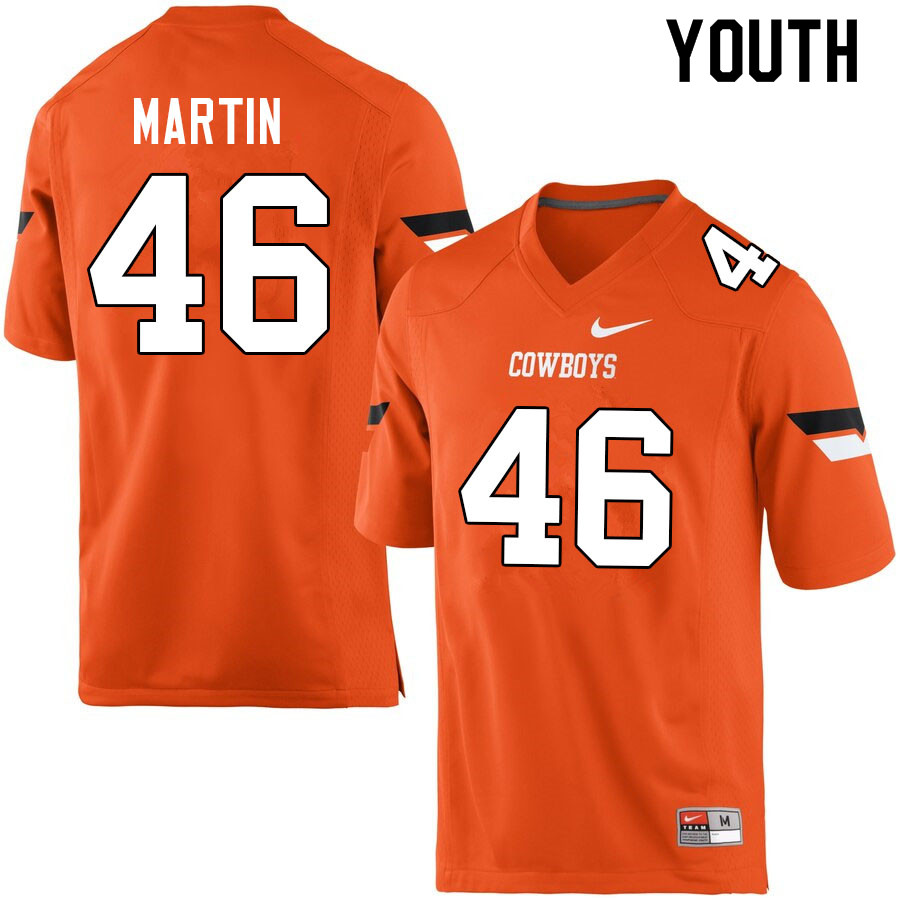 Youth #46 Nickolas Martin Oklahoma State Cowboys College Football Jerseys Sale-Orange - Click Image to Close